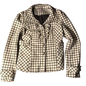 Ambition Cute Light Gray and Black Jacket. S